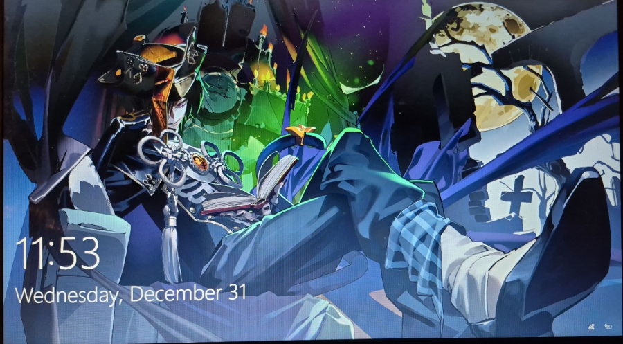 a computer lockscreen wallpaper of character lelouch vi britannia from the code geass series. photo taken by camera